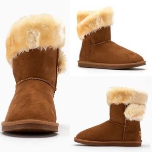 Chestnut Faux Shearling Boot